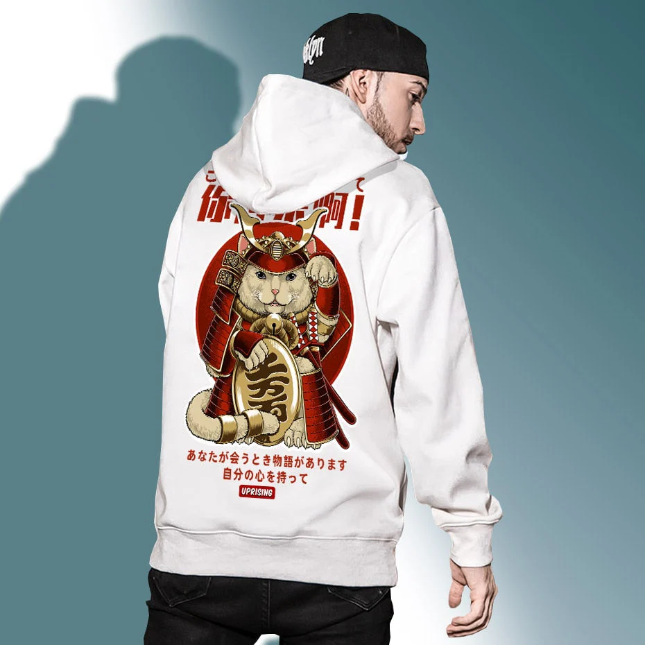 Japanese Warrior Cat Hoodie 'Gifu' - Image 6