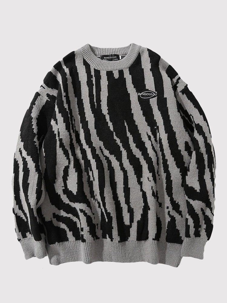 Japanese Wave Pattern Sweater 'Ikebukuro' - Image 2