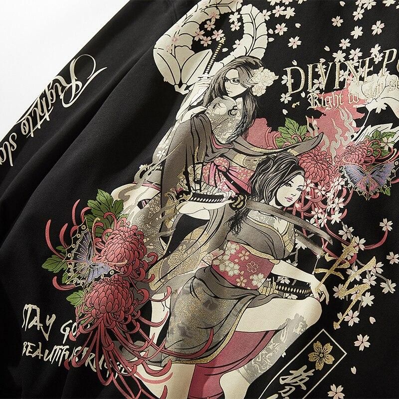 Japanese Woman Pattern Hoodie 'Josei' - Image 3