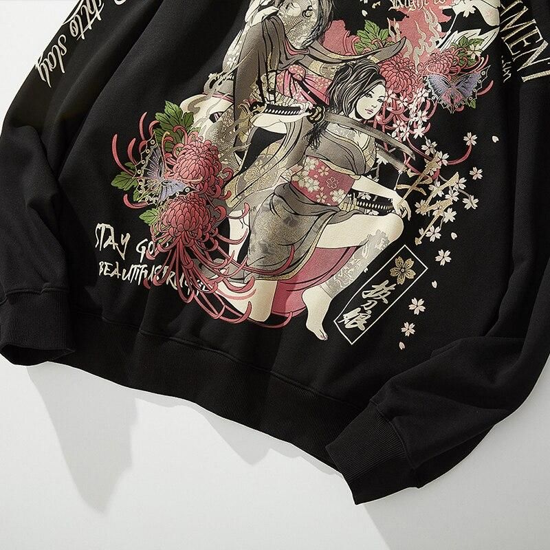 Japanese Woman Pattern Hoodie 'Josei' - Image 4