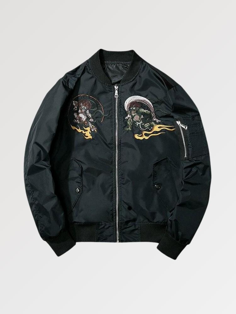 Japanese Yokai Embroidered Bomber - Image 2