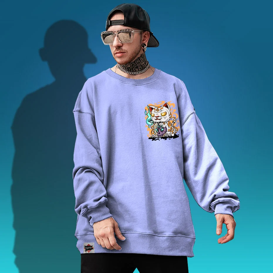 Japanese Zombie Cat Hoodie 'Kanagawa' - Image 5
