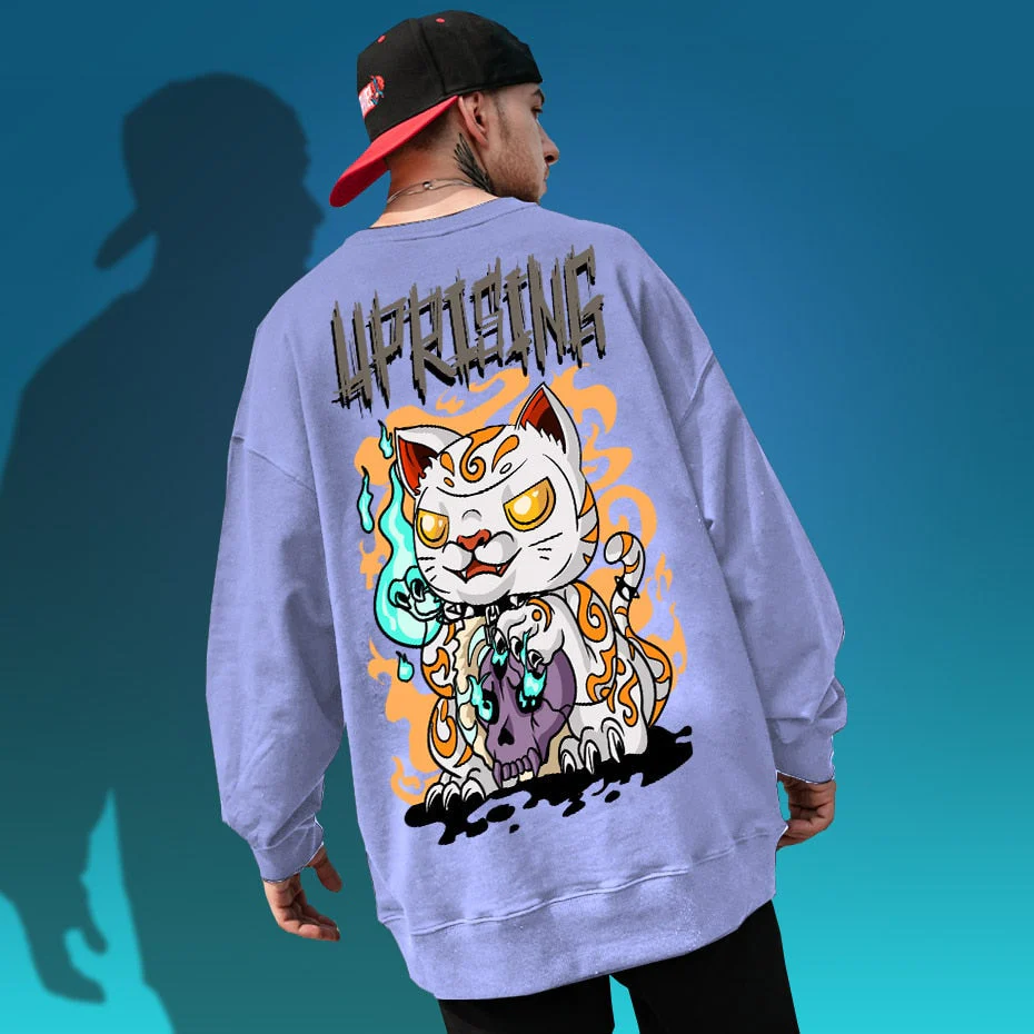 Japanese Zombie Cat Hoodie 'Kanagawa' - Image 6