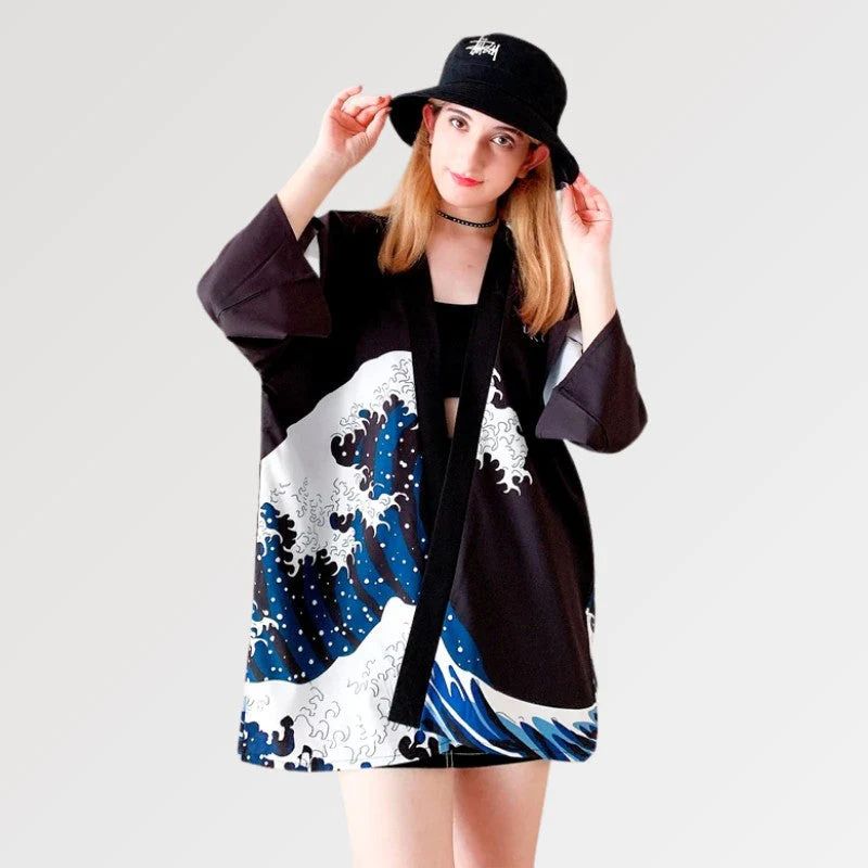 Kanagawa Pattern Kimono Jacket 'Anpanman' - Image 2