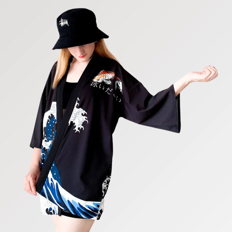Kanagawa Pattern Kimono Jacket 'Anpanman' - Image 4