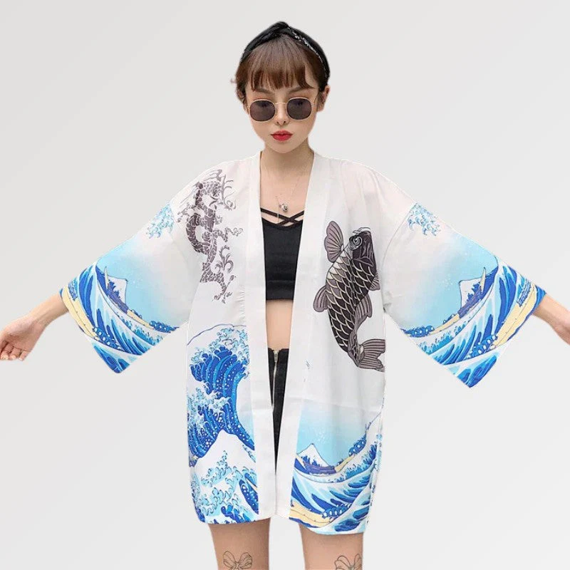 Kanagawa Wave Kimono Jacket 'Eightman' - Image 3