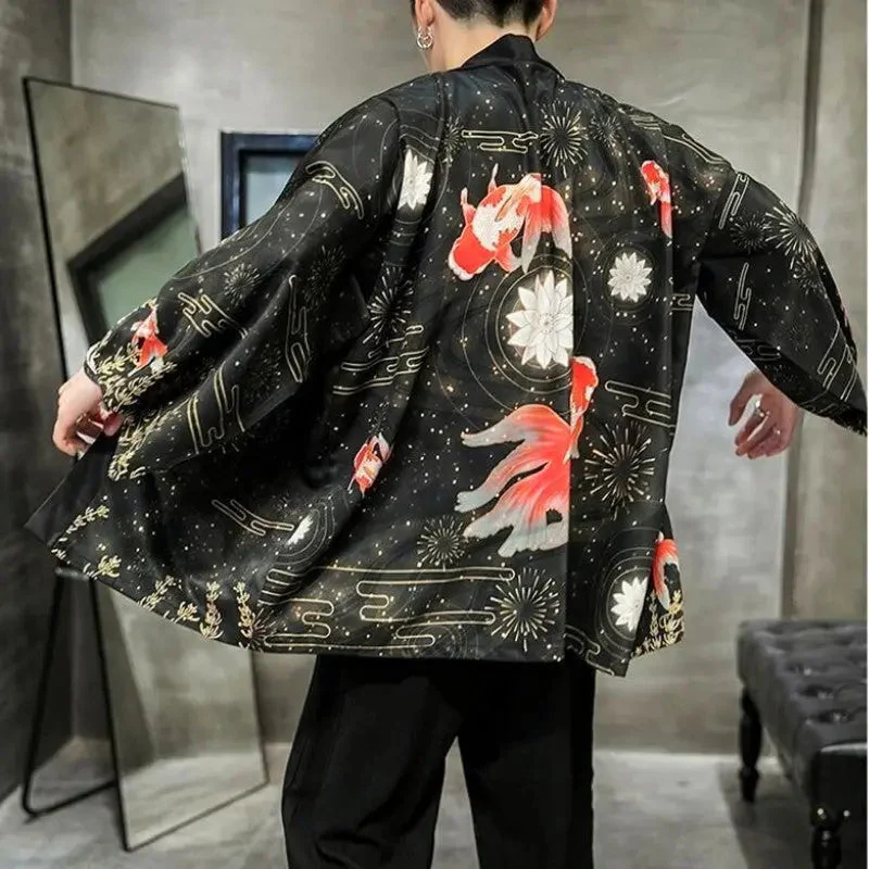 Koi Carp Design Kimono Jacket 'Sagamihara' - Image 2