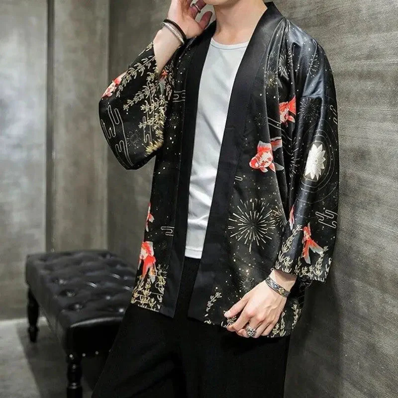 Koi Carp Design Kimono Jacket 'Sagamihara' - Image 3
