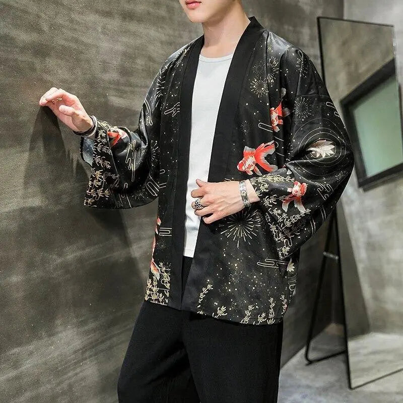 Koi Carp Design Kimono Jacket 'Sagamihara' - Image 4