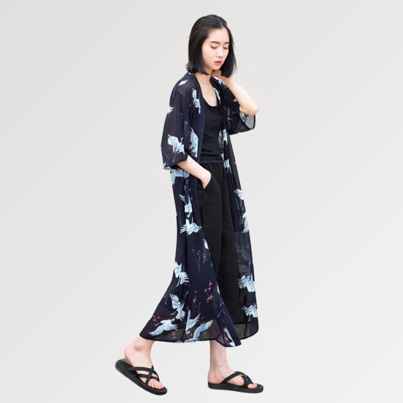 Long Sheer Kimono Jacket 'Sugimura' - Image 3