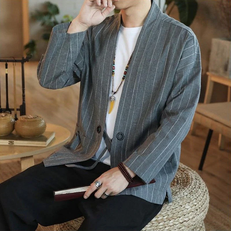 Men Cardigan Kimono - Image 4