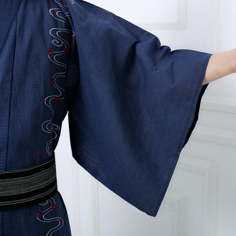 Mens Blue Yukata 'Nasu' - Image 4