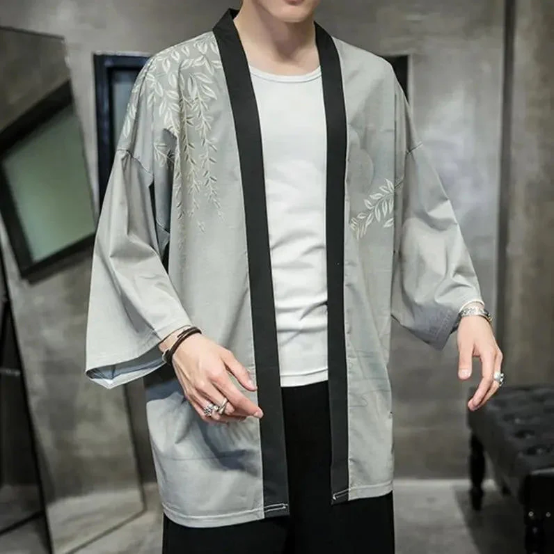 Mens Gray Kimono Jacket 'Minegishi' - Image 5