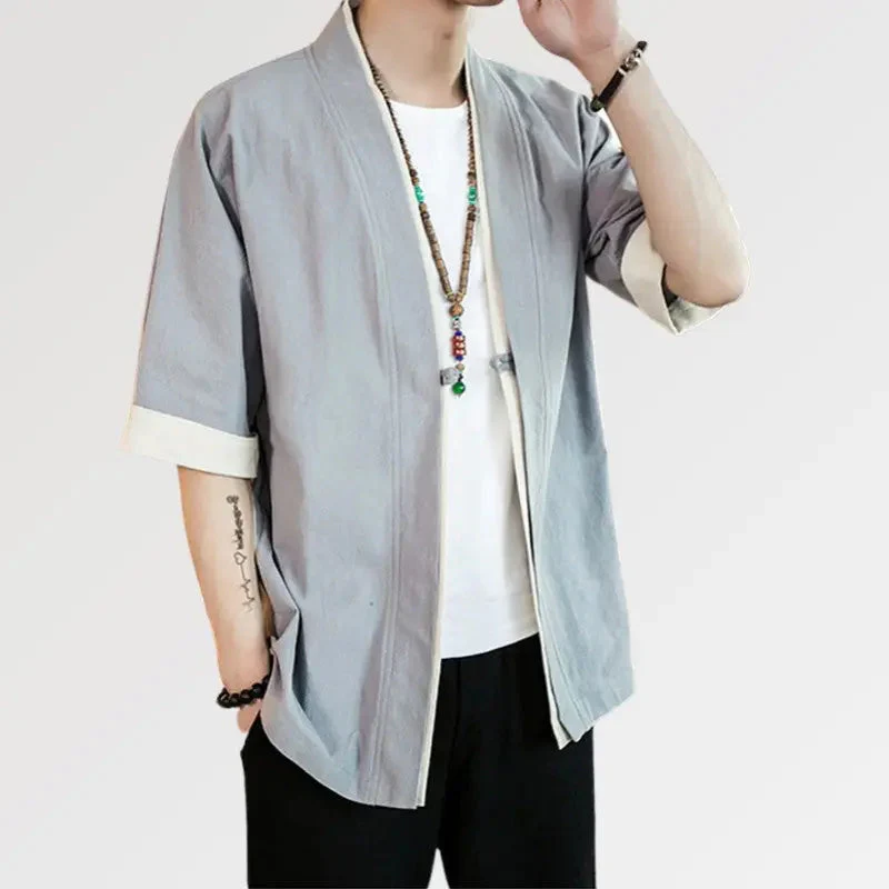 Mens Japanese Kimono Jacket 'Born to Beat' - Image 2