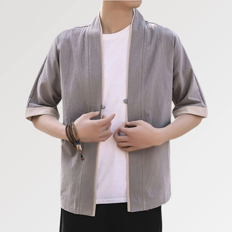 Mens Japanese Kimono Jacket 'Born to Beat' - Image 3