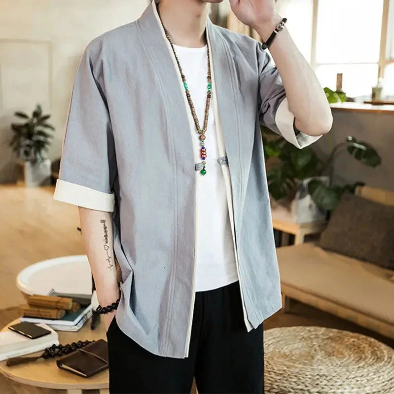 Mens Japanese Kimono Jacket 'Born to Beat' - Image 5