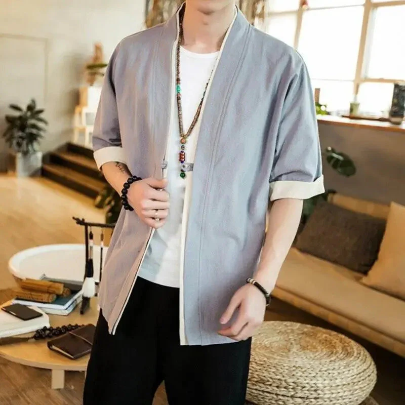 Mens Japanese Kimono Jacket 'Born to Beat' - Image 6