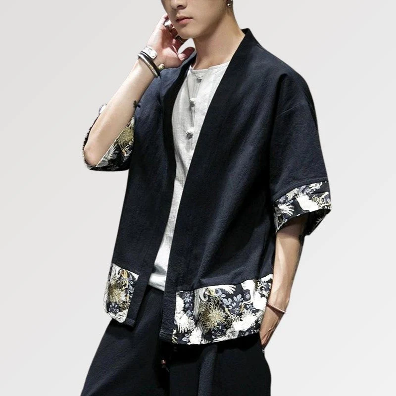 Mens Japanese Style Cardigan 'The Boyz' - Image 2