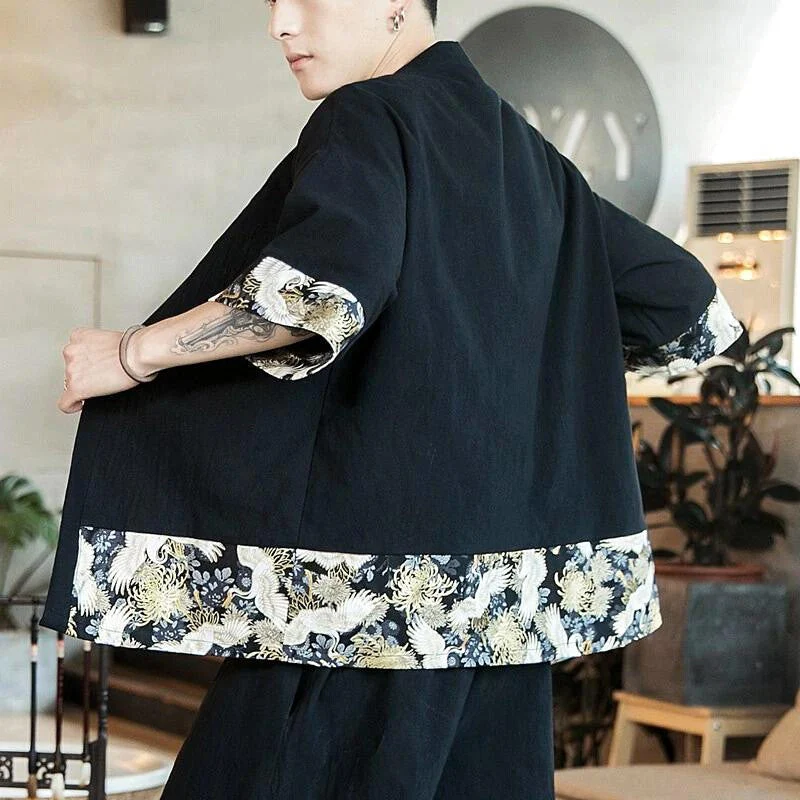 Mens Japanese Style Cardigan 'The Boyz' - Image 5
