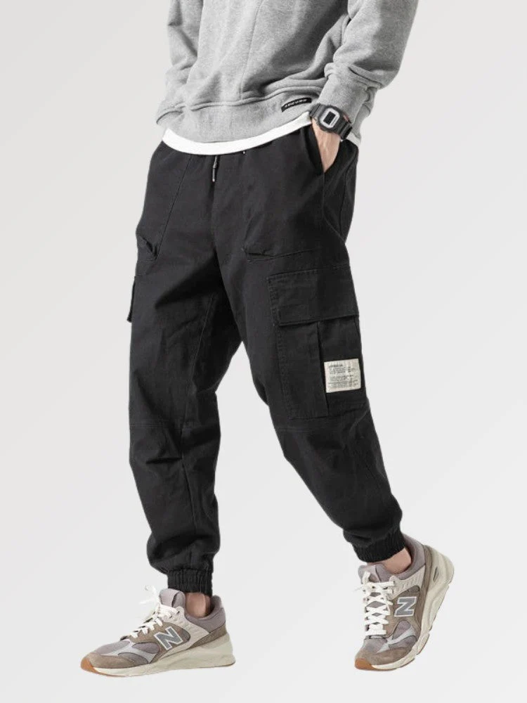 Mens Khaki Streetwear Pants 'Komagane' - Image 2