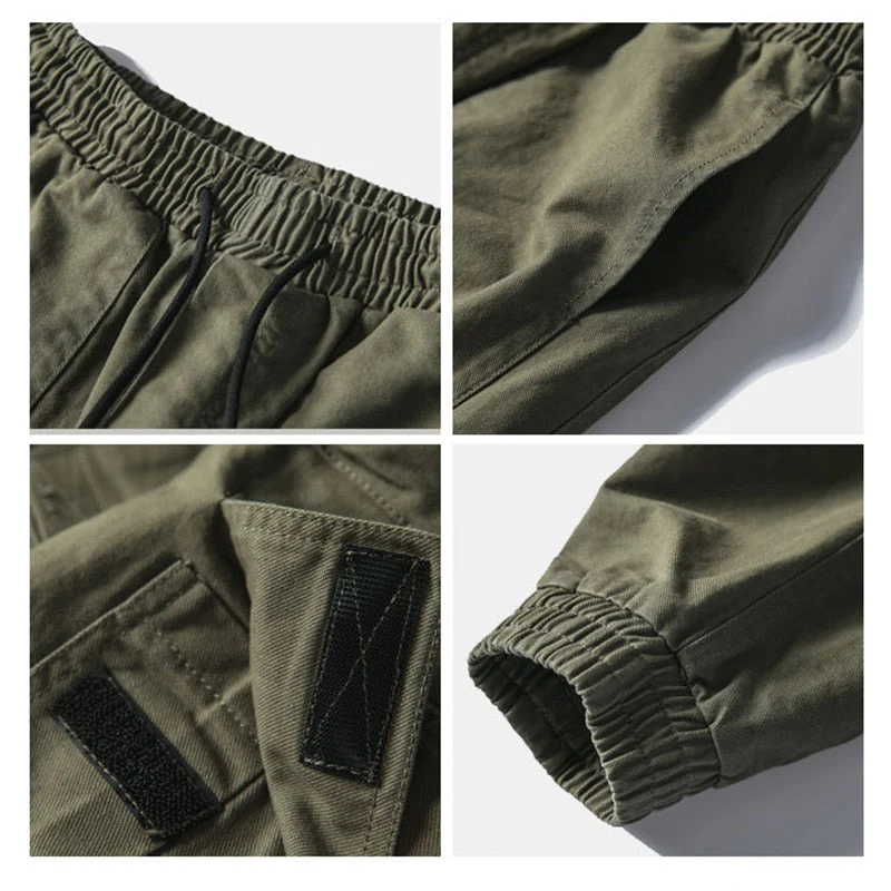 Mens Khaki Streetwear Pants 'Komagane' - Image 4