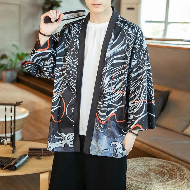 Mens Oversize Kimono Jacket 'Gifu' - Image 2