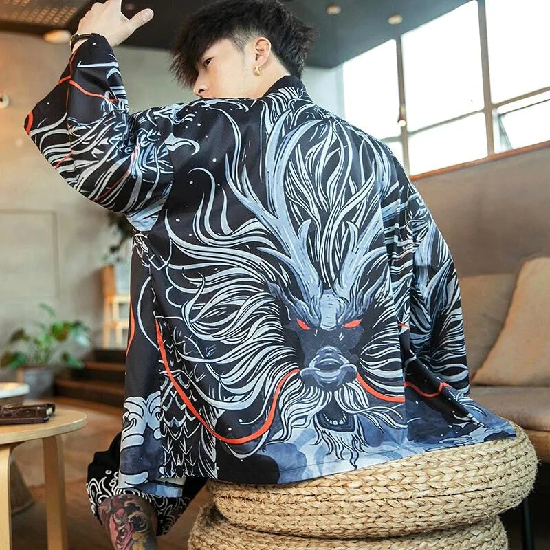 Mens Oversize Kimono Jacket 'Gifu' - Image 6