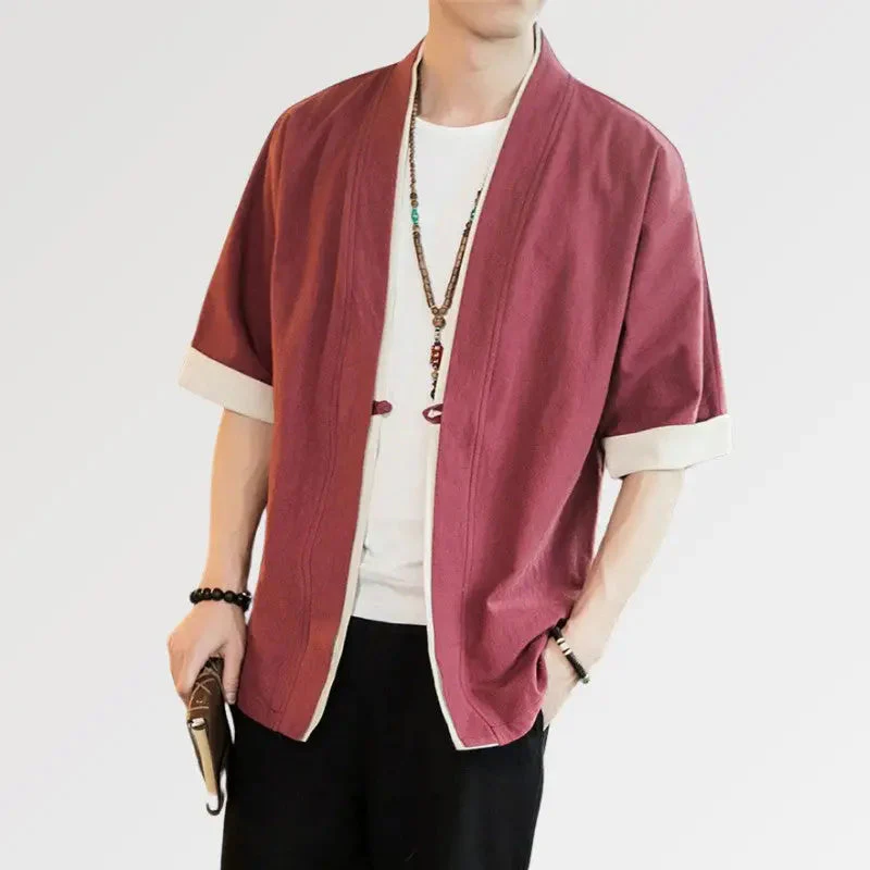 Mens Red Kimono Jacket 'NCT Dream' - Image 3