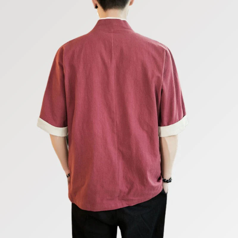 Mens Red Kimono Jacket 'NCT Dream' - Image 4