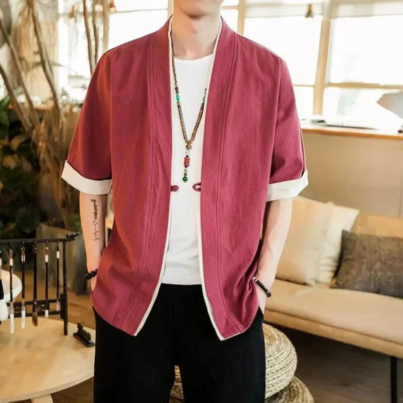 Mens Red Kimono Jacket 'NCT Dream' - Image 5