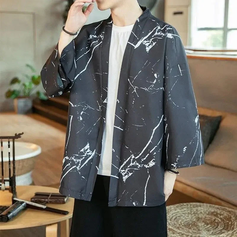 Mens Streetwear Kimono Jacket 'Himeji' - Image 2