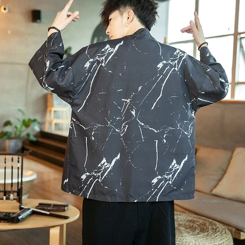 Mens Streetwear Kimono Jacket 'Himeji' - Image 4