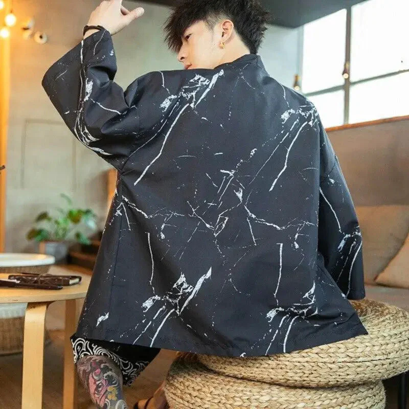 Mens Streetwear Kimono Jacket 'Himeji' - Image 5