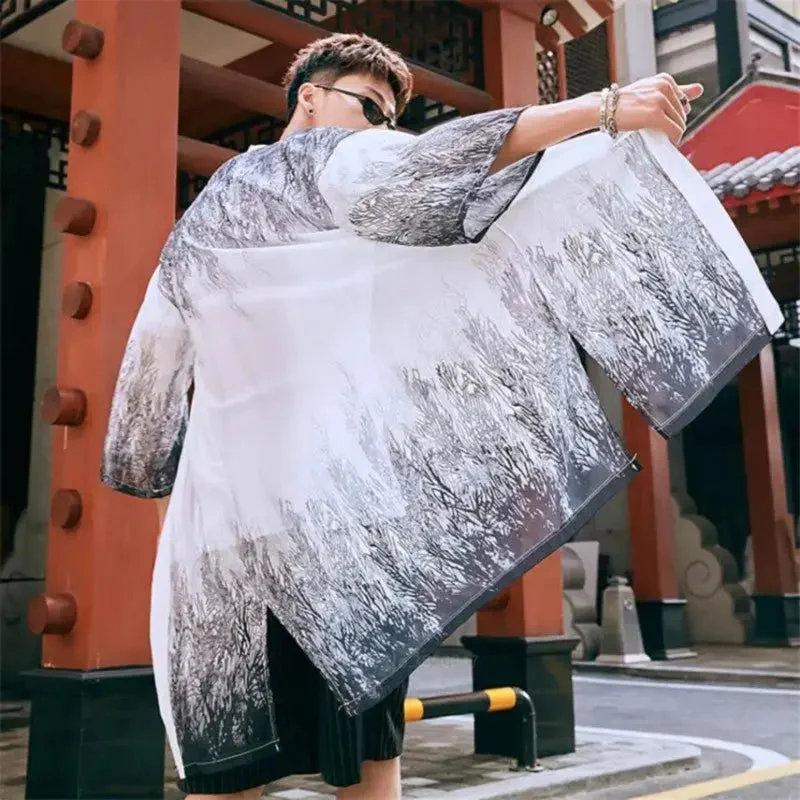 Mens Transparent Kimono Jacket 'Enhypen' - Image 2