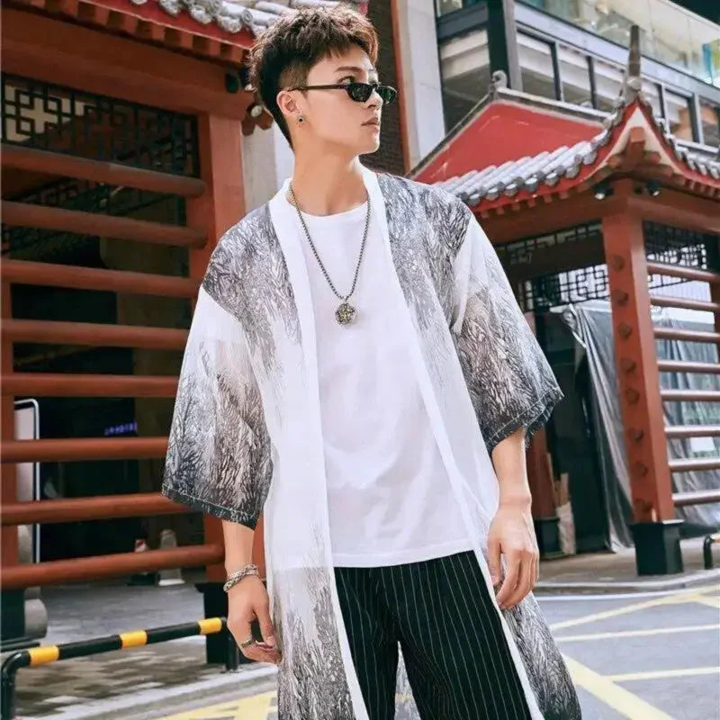 Mens Transparent Kimono Jacket 'Enhypen' - Image 4