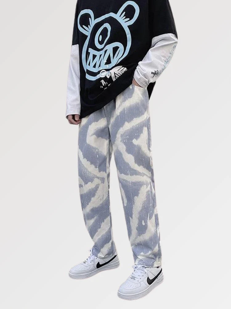 Mens Washed Style Jeans 'Isahaya' - Image 2