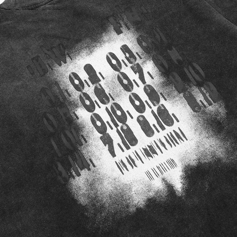Oversized Washed Effect T-shirt 'Tokudai' - Image 4