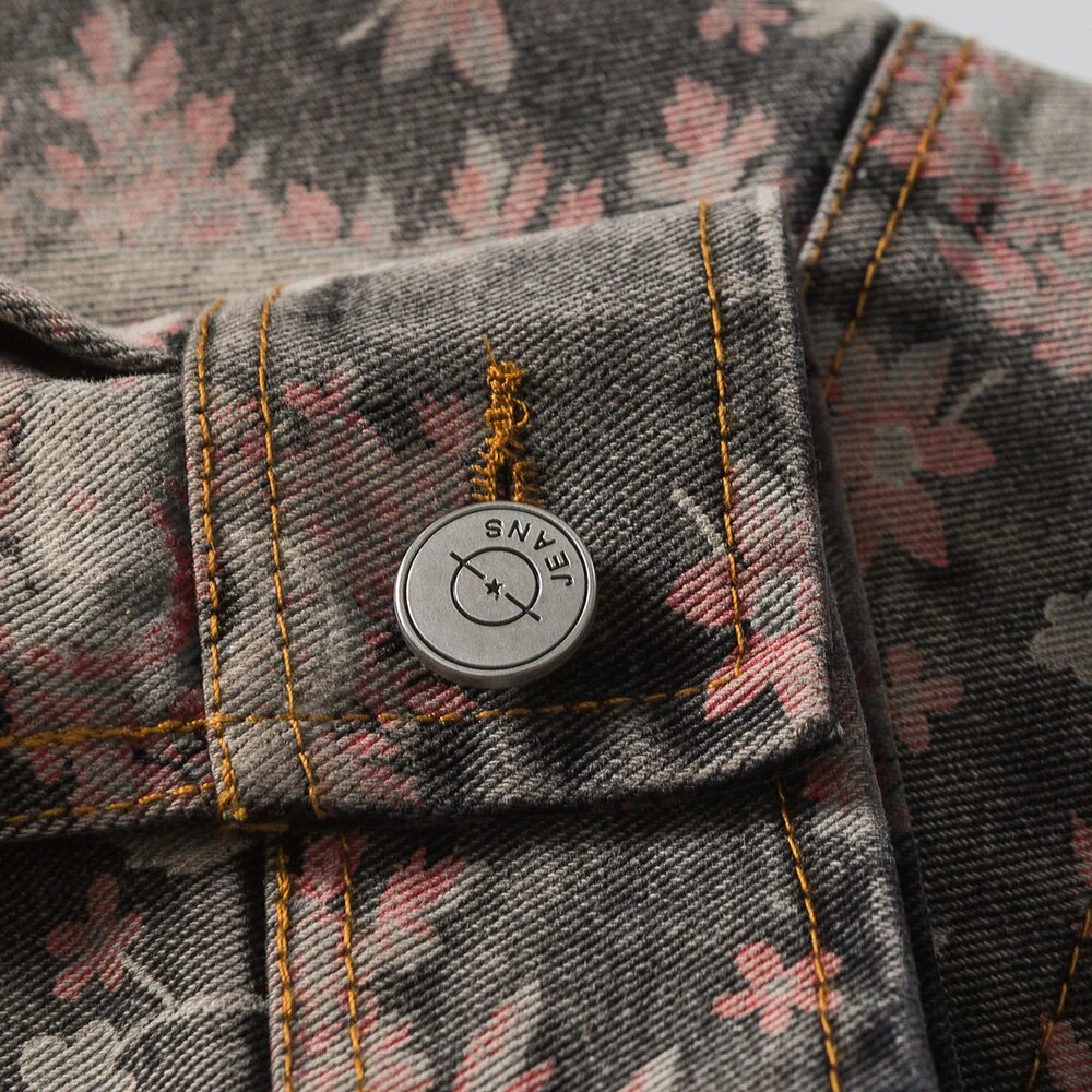 Paisley Pattern Denim Jacket 'Matsudaira' - Image 4