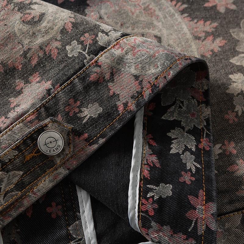 Paisley Pattern Denim Jacket 'Matsudaira' - Image 5