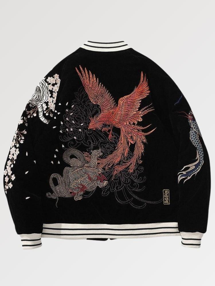 Phoenix Red Sukajan Jacket 'Yamaguchi' - Image 2