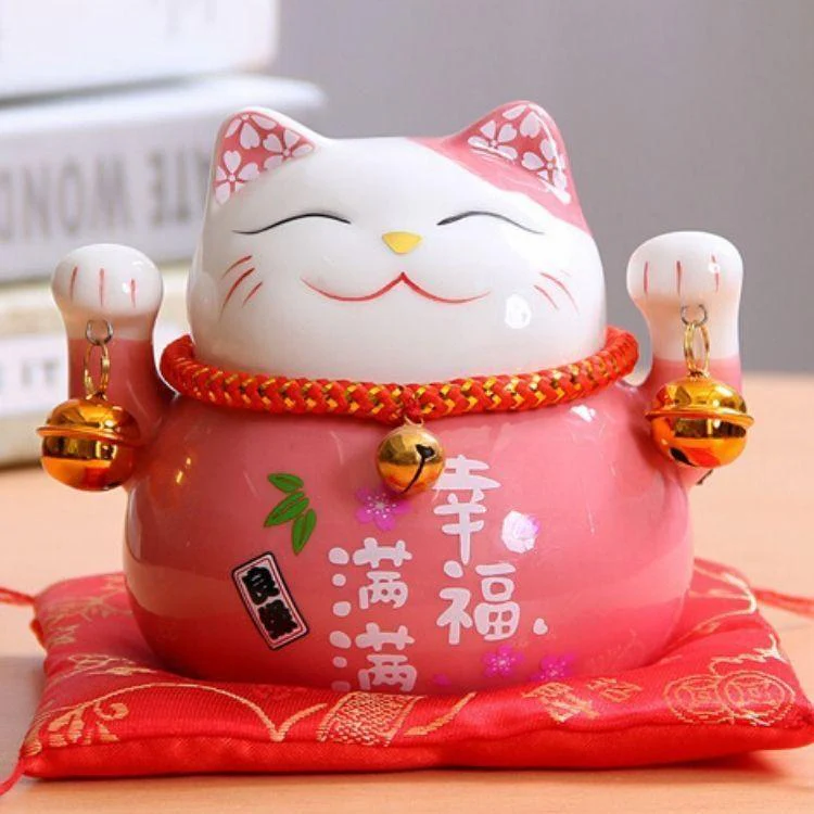 Pink Maneki-Neko Money Box - Image 2