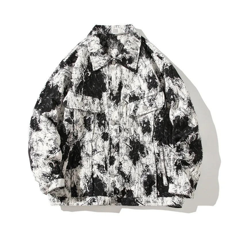 Printed Pattern Denim Jacket 'Ito' - Image 3