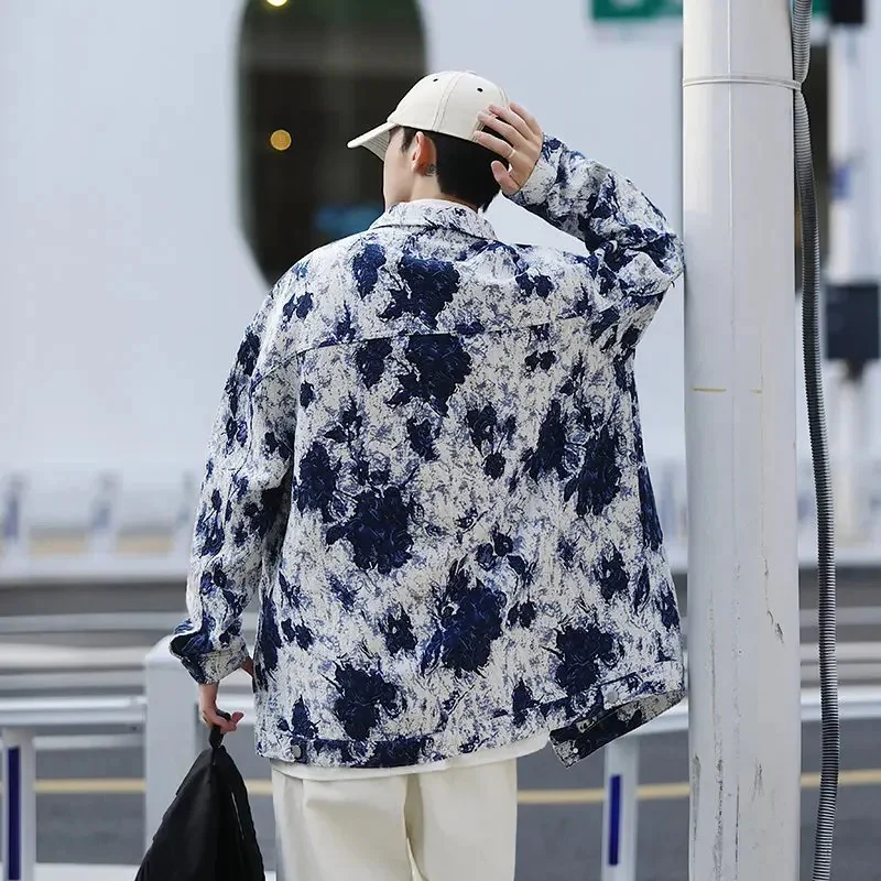 Printed Pattern Denim Jacket 'Ito' - Image 6
