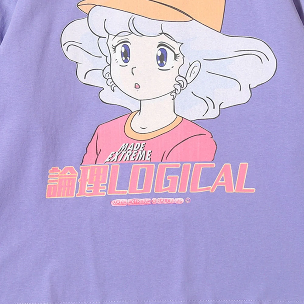 Purple Long Sleeve Anime Shirt 'Logical' - Image 3