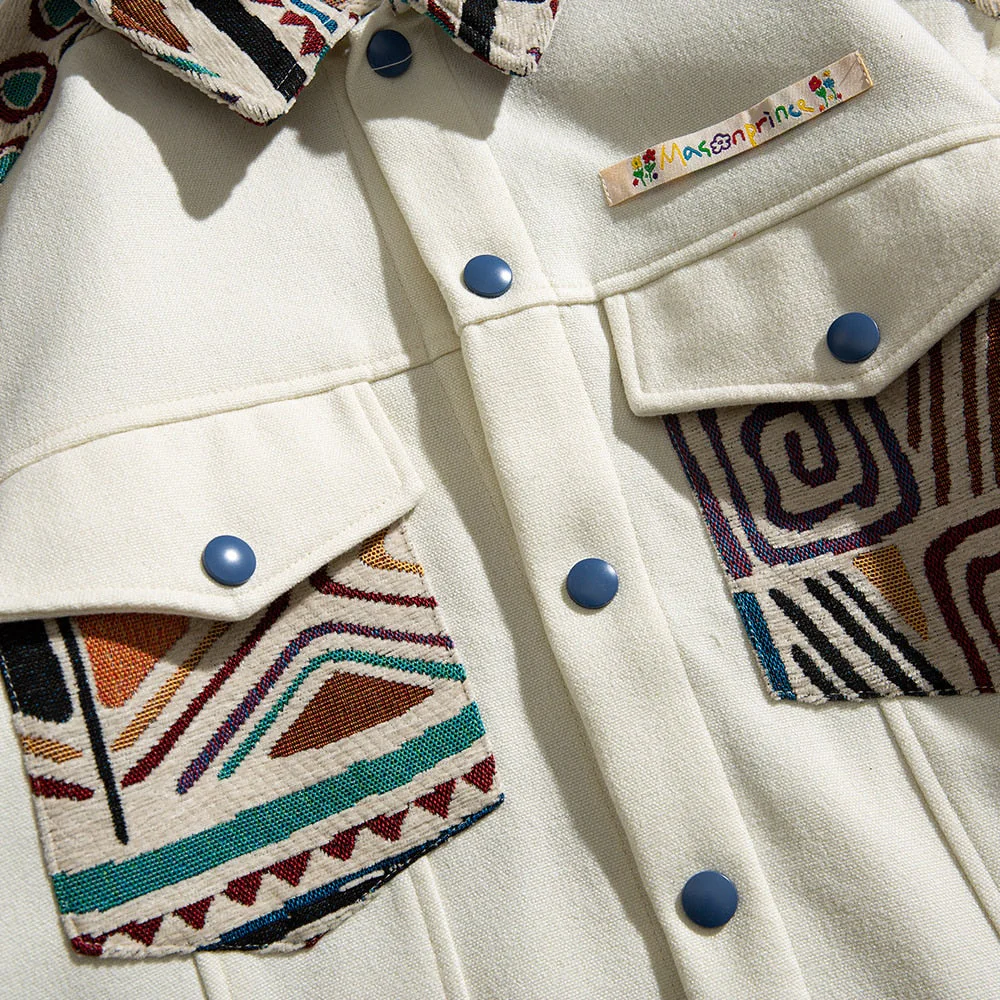 Retro Patchwork Jacket 'Patchiwaku' - Image 3