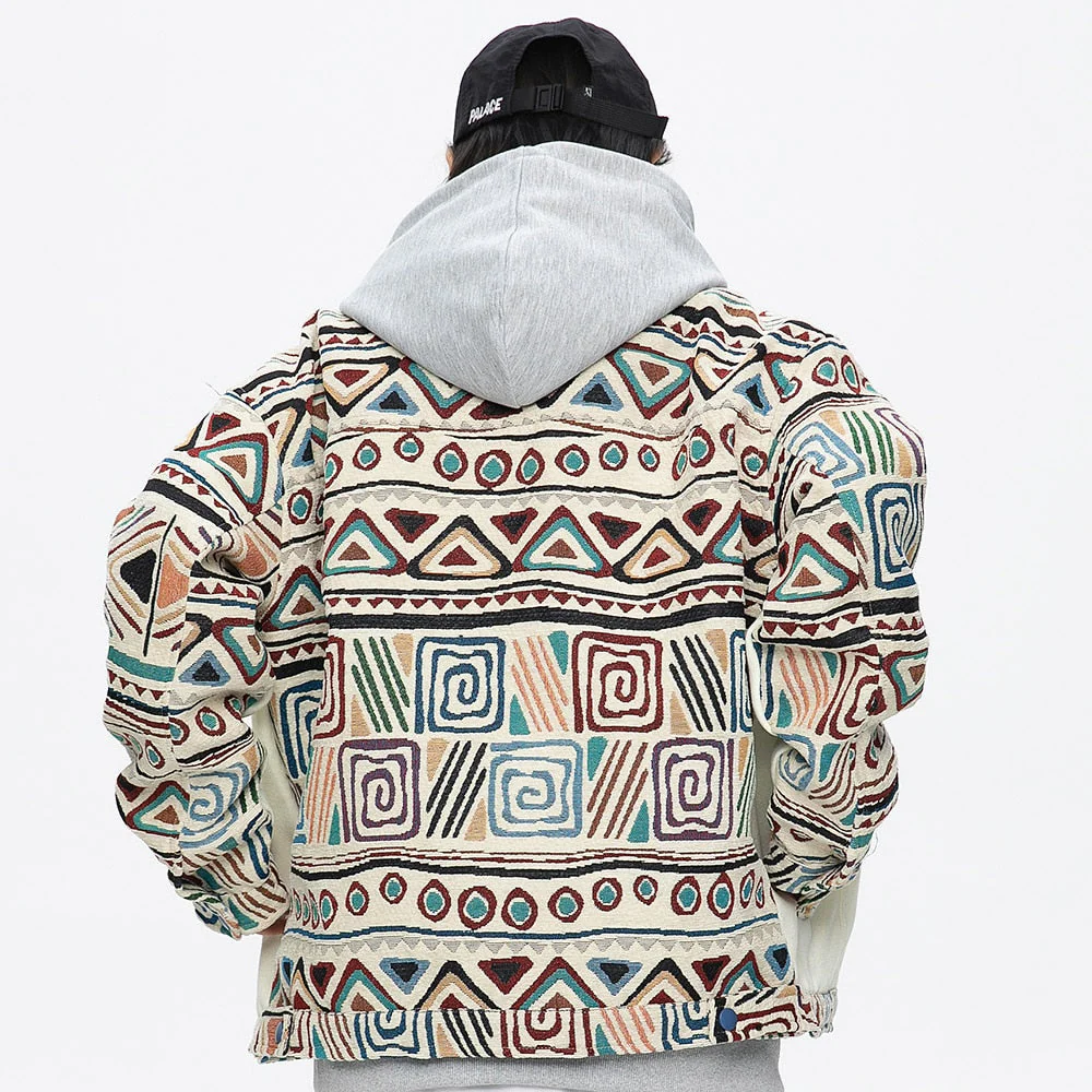 Retro Patchwork Jacket 'Patchiwaku' - Image 6