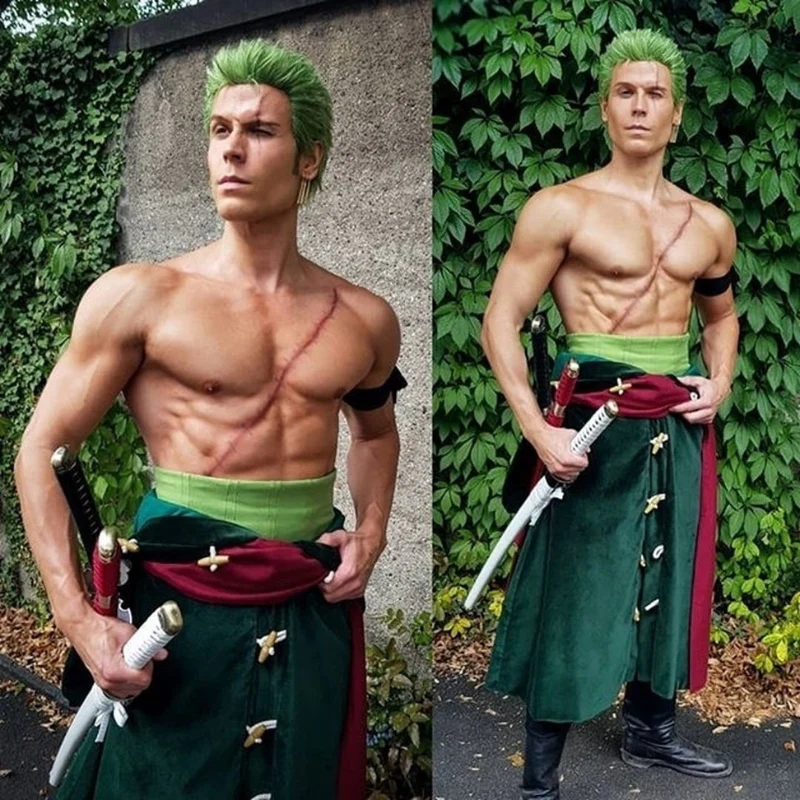 Roronoa Zoro Green Cosplay One Piece - Image 6