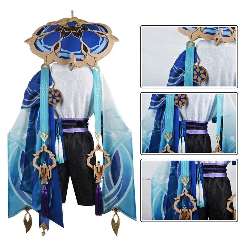 Scaramouche Blue Cosplay Genshin Impact - Image 2