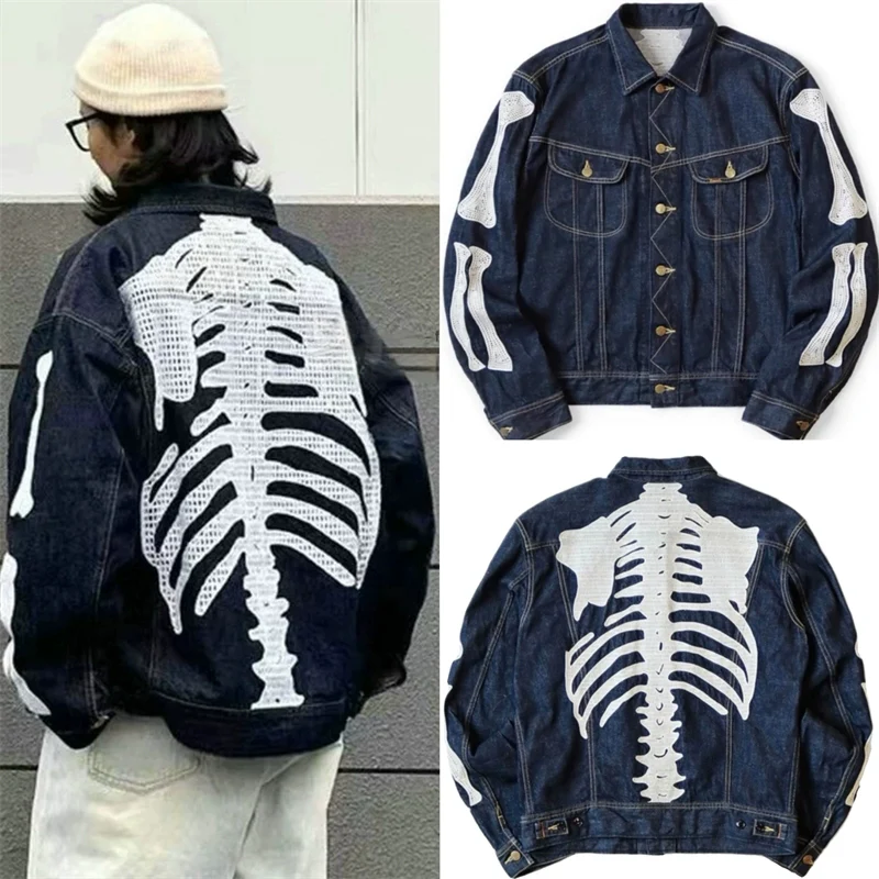 Skeleton Denim Jacket - Image 3