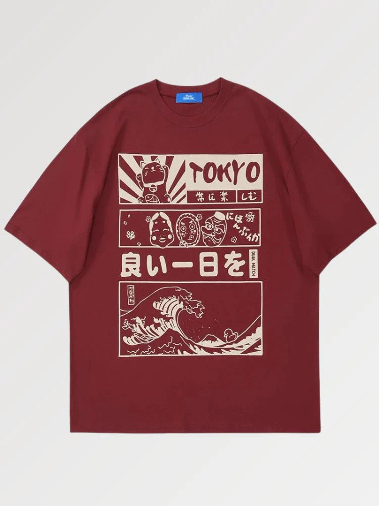 T-shirt with Japanese Pattern 'Dento' - Image 3